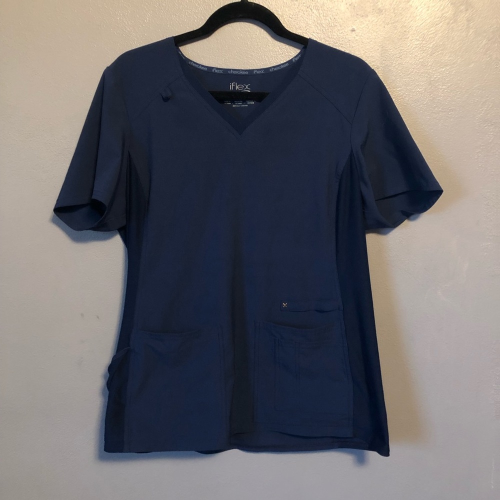 Navy Cherokee Infinity Scrub Top Size L
